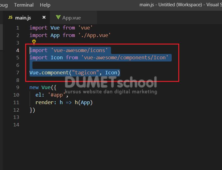 npmfontawesomevuejs4 Kursus Web Design Private Online 1 on 1
