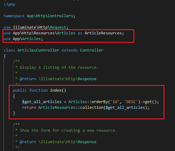 Cara Menampilkan Semua Data Dengan Menggunakan RESTFUL API Pada Laravel