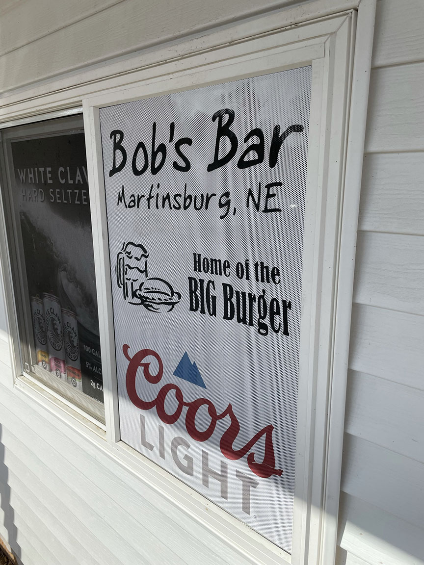 Bob’s Bar in Martinsburg, Nebraska