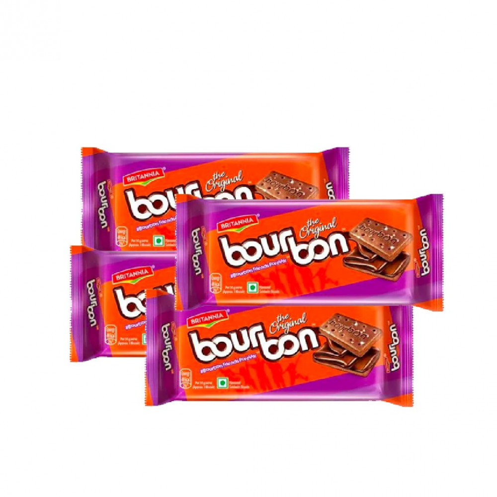 Britannia Bour Bon Cream Biscuit 4 x 100gm
