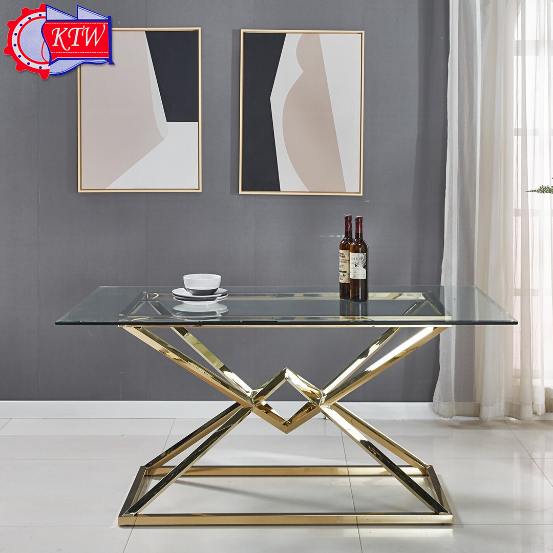 Glass and Metal Dining Tables Kuwait Techno Works