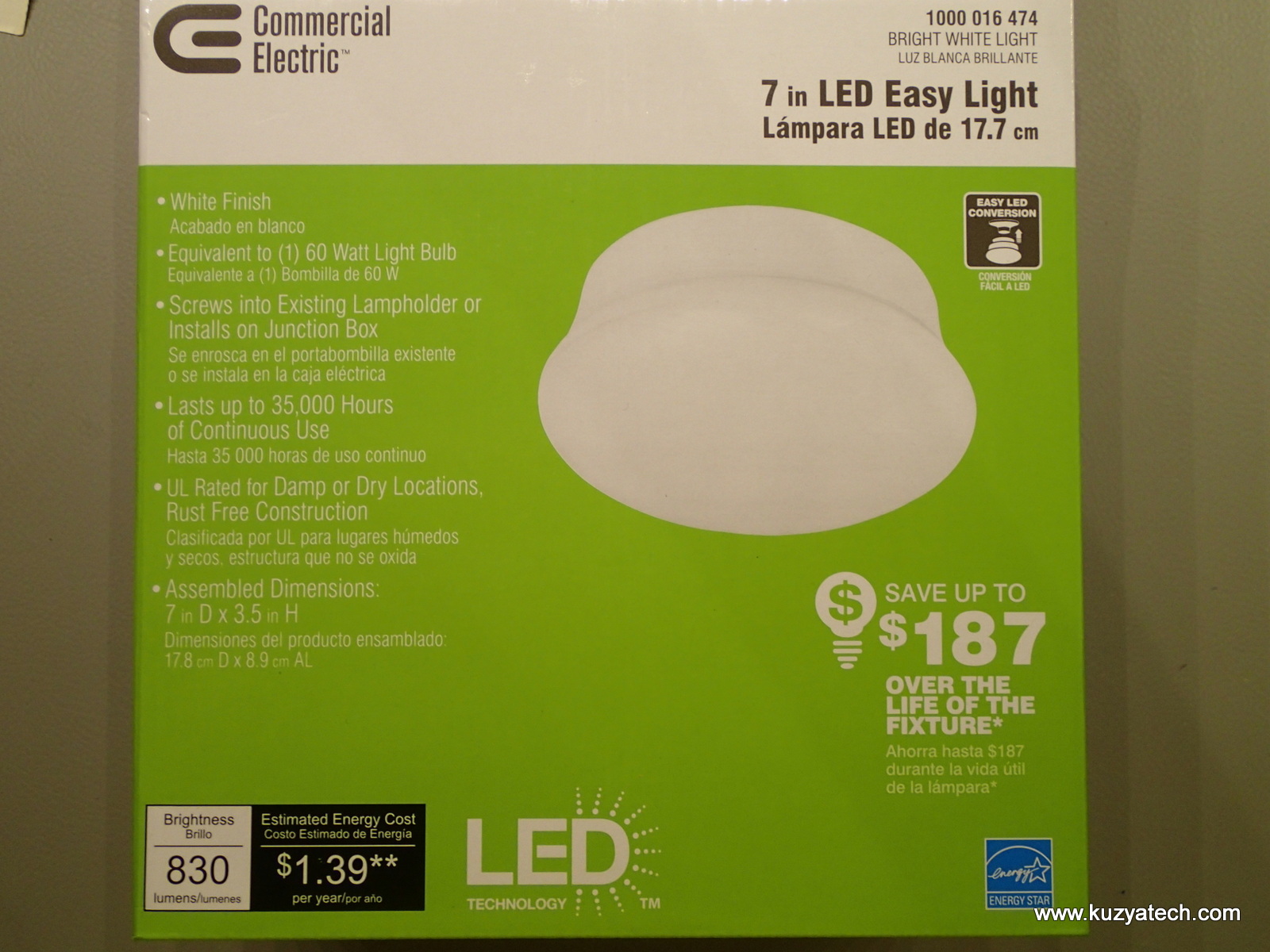 Quick teardown what’s inside a Home Depot 7in LED Easy light KuzyaTech