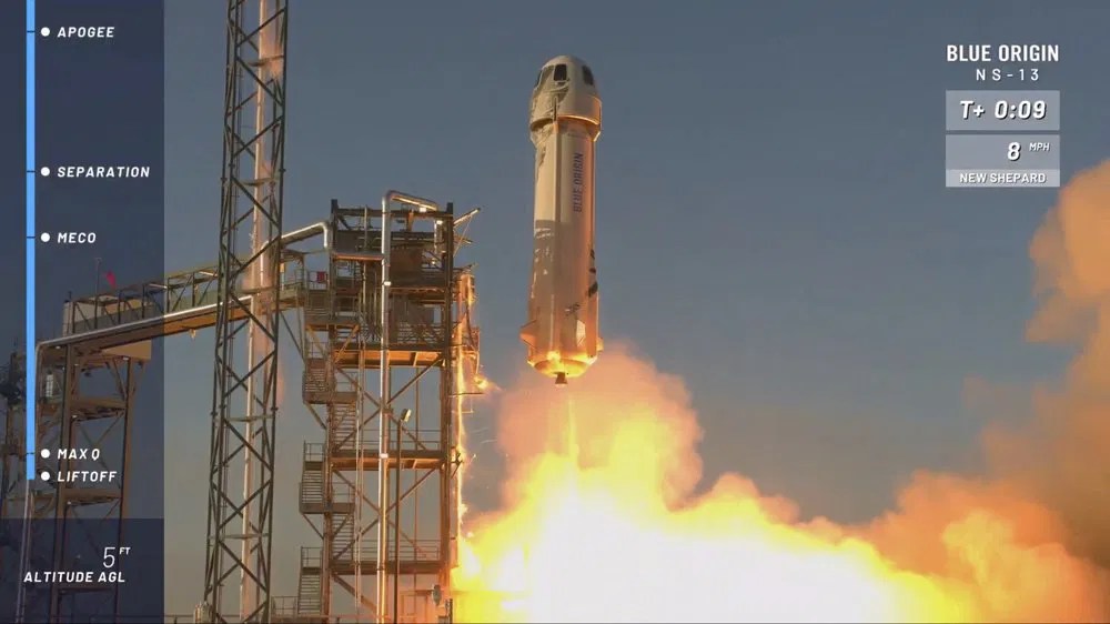 WATCH Bezos' Blue Origin launches rocket to edge of space & back from(04)
