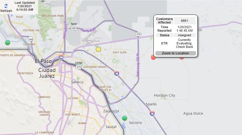 Otero County Electric Power Outage / Enchantment Otero County