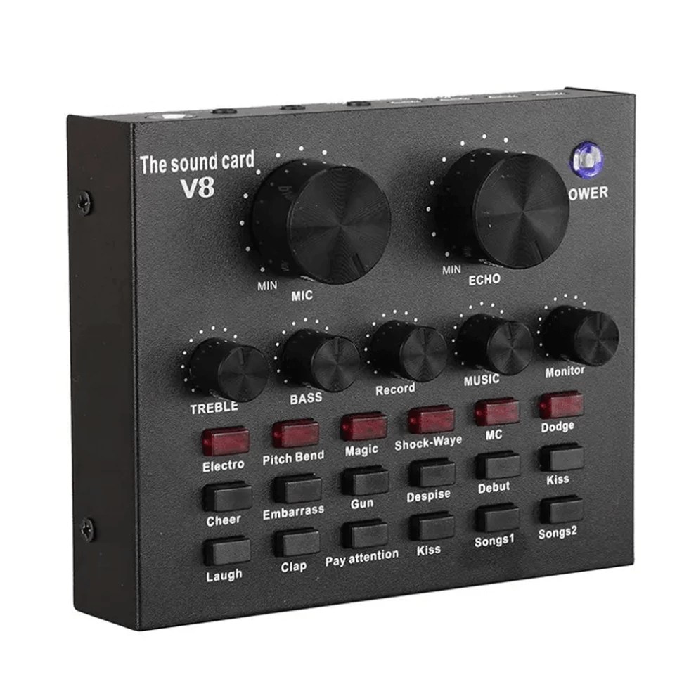 Kash5astore Microphone Bundle with Live Sound Card For Studio