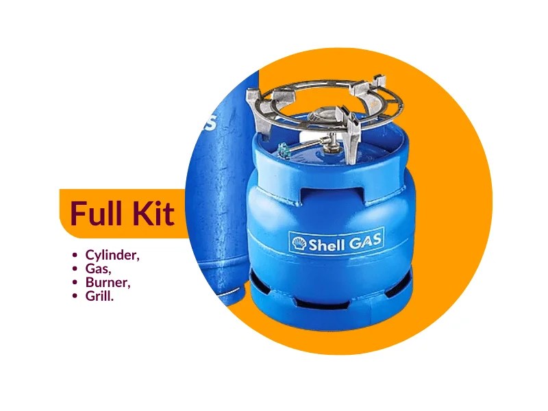 Buy Genuine Shell Gas 6kg Full Kit; Gas Cylinder, Gas (6kg), Burner