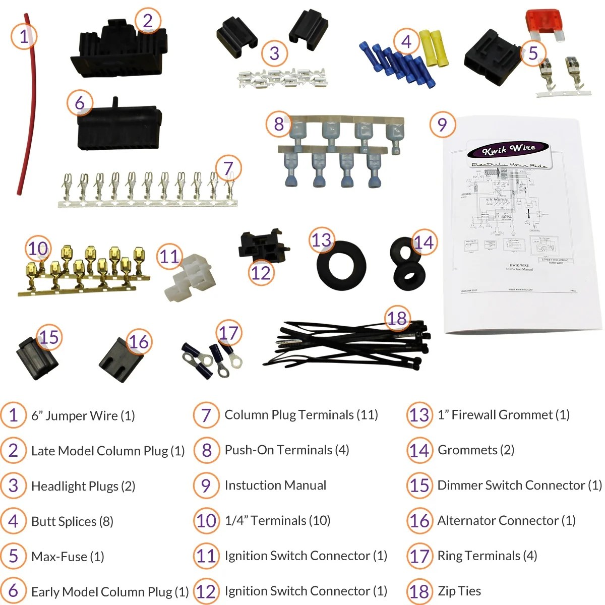 USA Made Auto Restoration Wiring Kwik Wire Electrify Your Ride