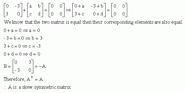 Symmetric Matrix and Skew Symmetric Matrix High School Mathematics