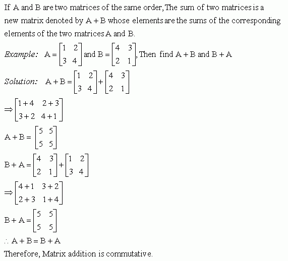 Matrices Addition I High School Mathematics