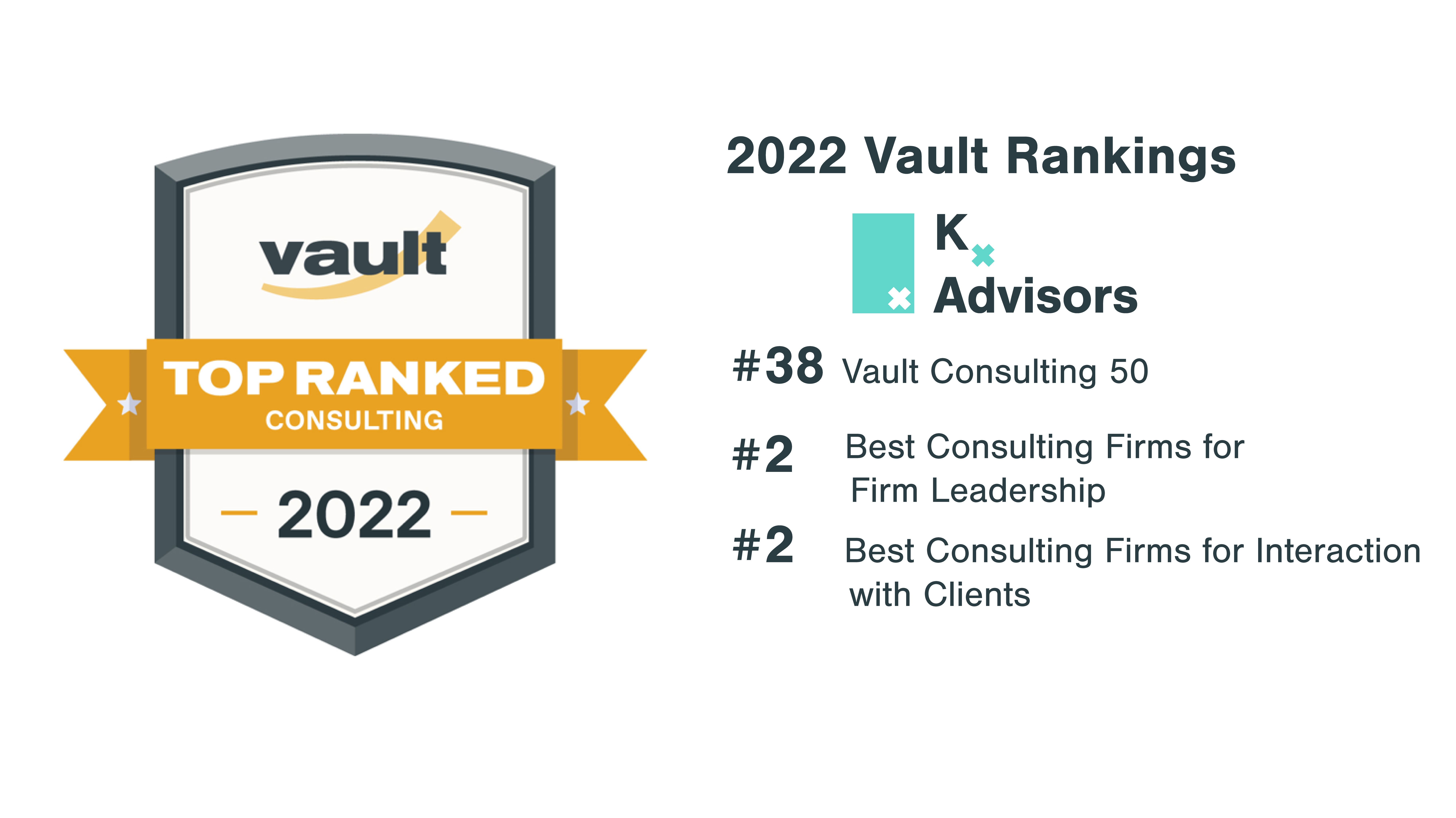 Kx Advisors Recognized as Top Consulting Company by Vault