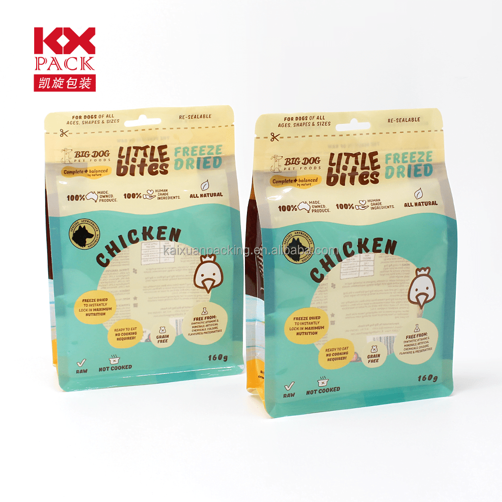 cat food bags Plastic Flat Bottom Stand Up Zipper Bag