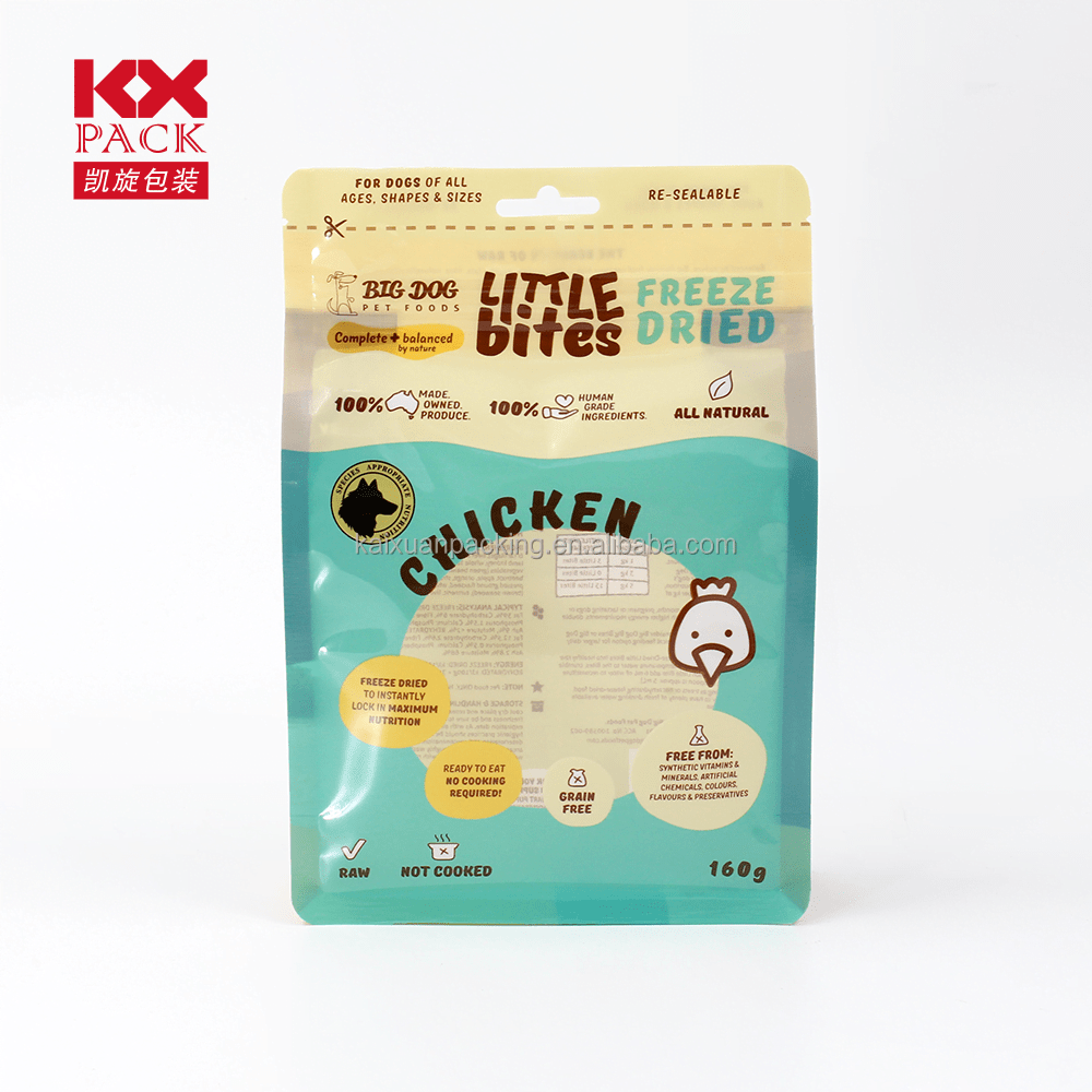 cat food bags Plastic Flat Bottom Stand Up Zipper Bag