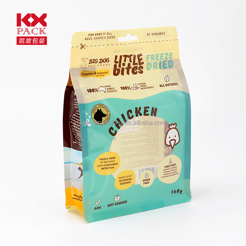 cat food bags Plastic Flat Bottom Stand Up Zipper Bag