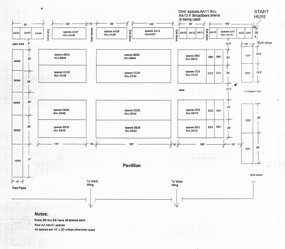 KY Expo Center Pavilion Map KYANA SWAP MEET