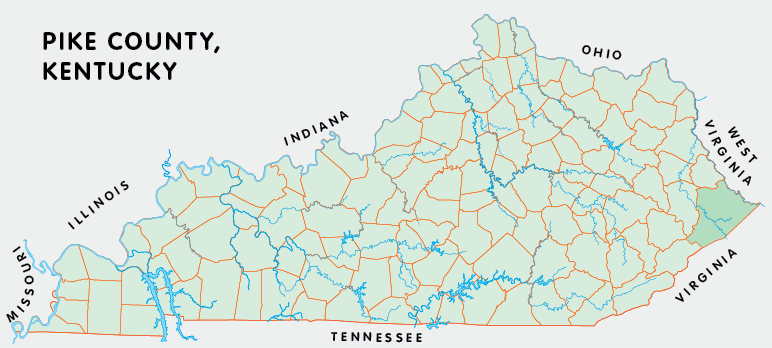 Pike County, Kentucky - Kentucky Atlas and Gazetteer