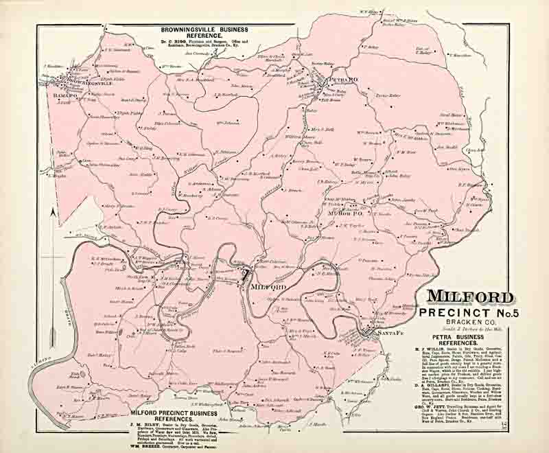 Bracken County KyGen 1884 Atlas
