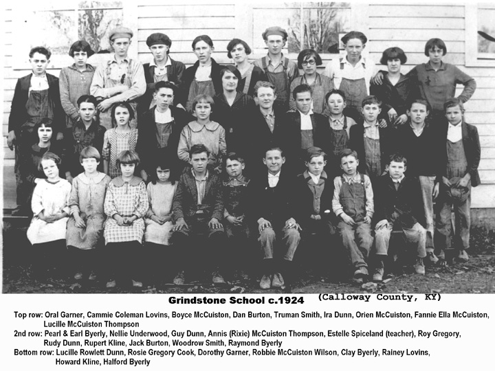 Grindstone School circa 1924, Calloway Co., KY