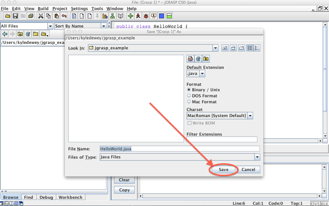 Compiling and Running Java Code with jGrasp
