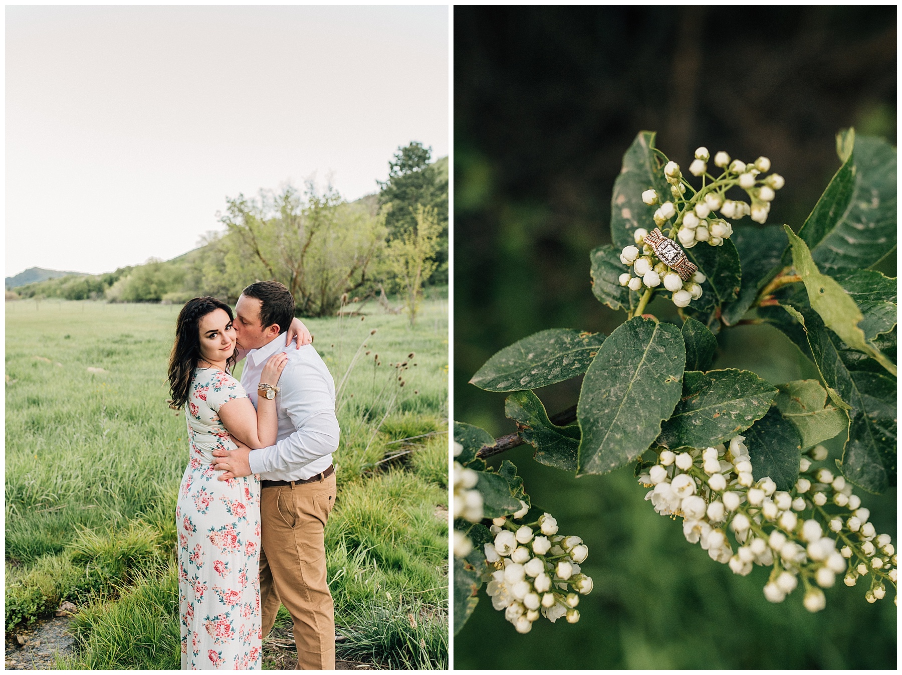 and Will Box Elder Engagements Spring Box Elder Campground