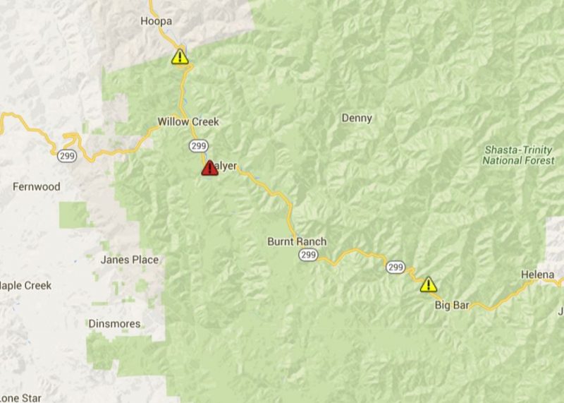 [UPDATE 420 p.m.] Hwy 299 Closed at Big Bar Due to Slide