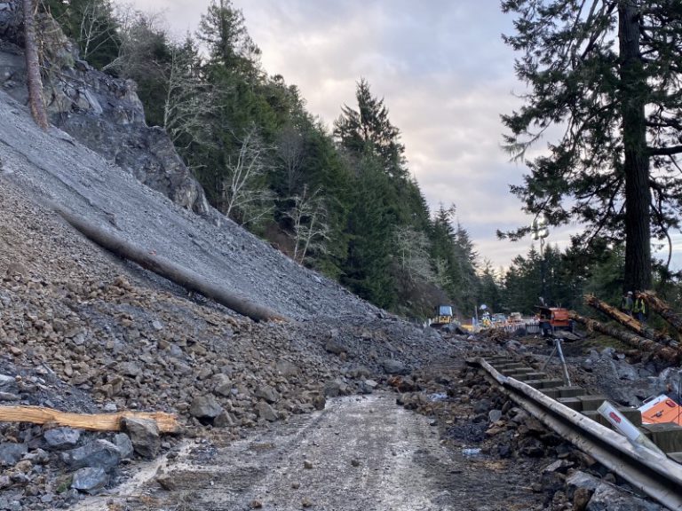 101 Still Closed, Says Caltrans, But Slide Is Slowing Down Redheaded