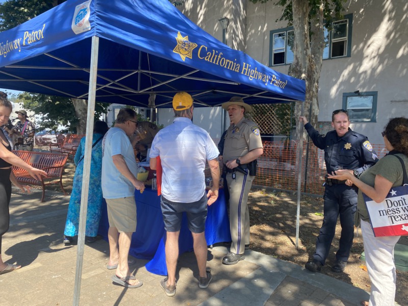 Law Enforcement Descend on Garberville Town Square Bringing Coffee and