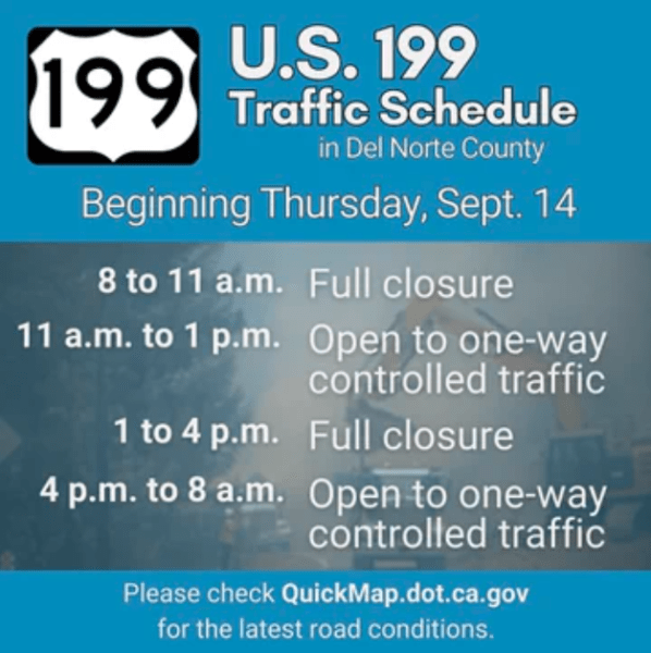 New Traffic Schedule for U.S. 199 in Del Norte County (Plus Video of