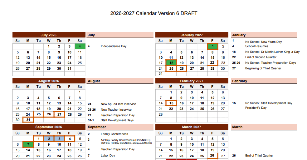 Northfield Schools Calendar for Next Year Set to Run Later Than Usually