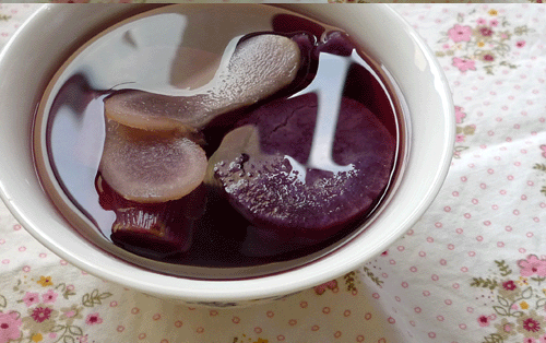 紫色地瓜薑湯