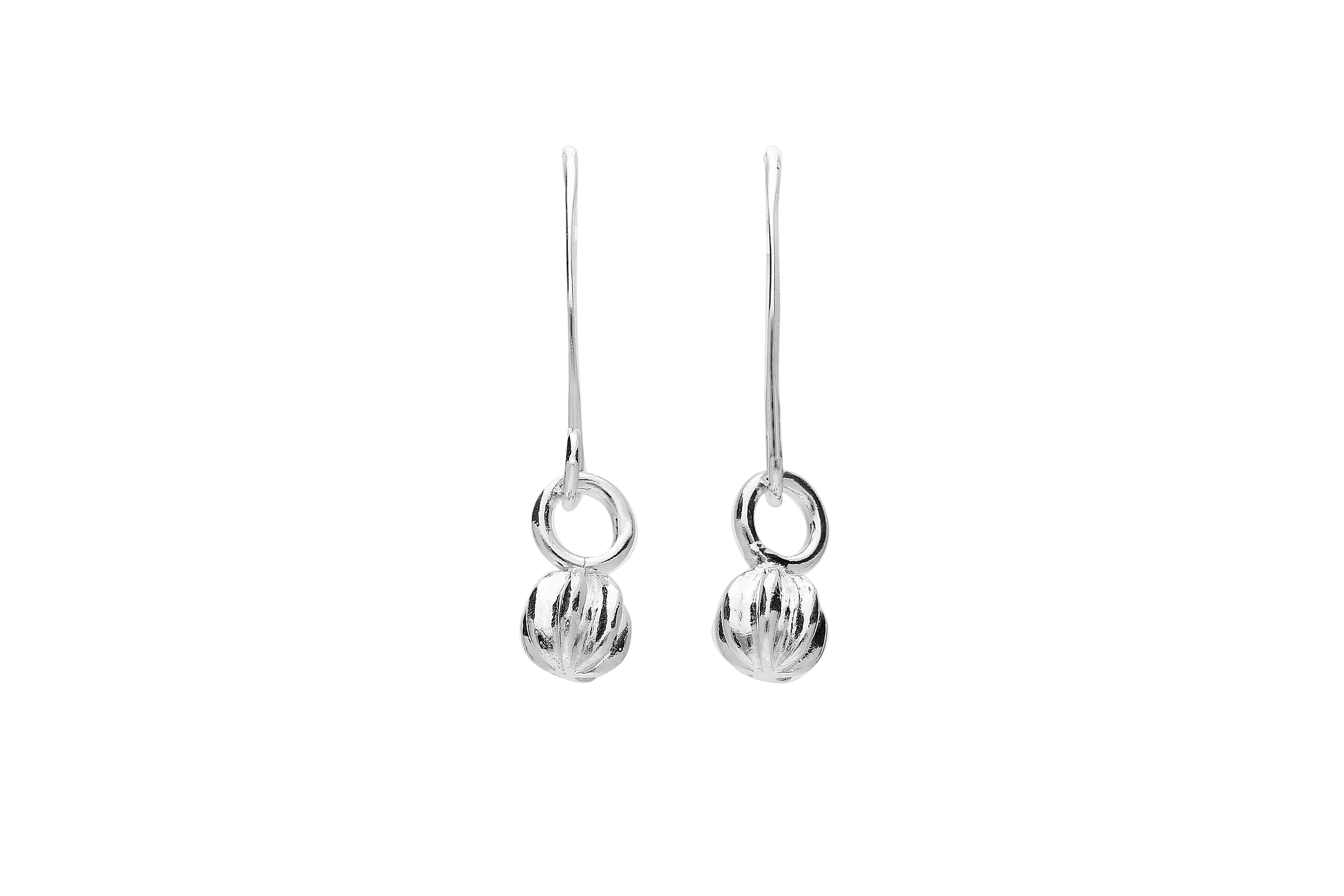 Silver Hoop and Ball Earring Kyper & Co.