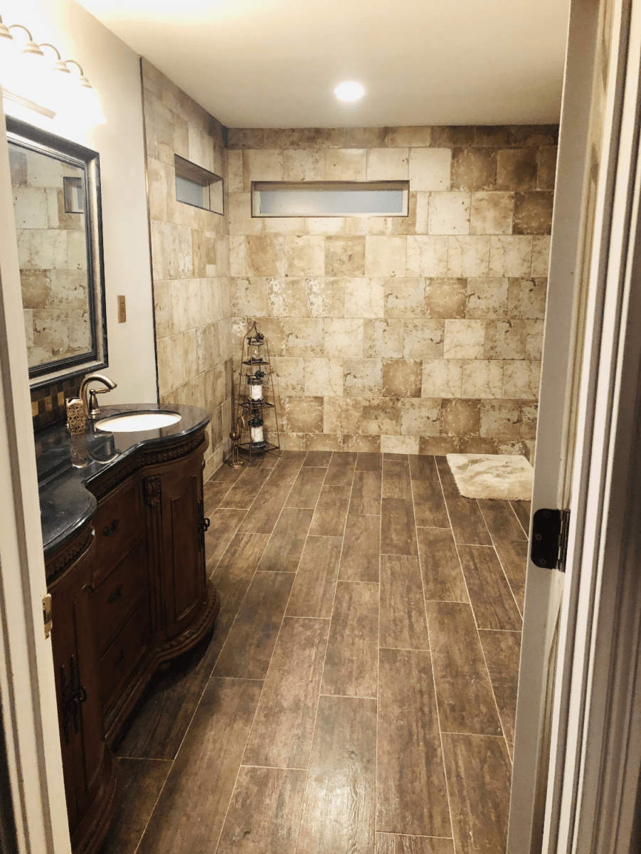 Bathroom Remodel Amalfi Tile 12x12
