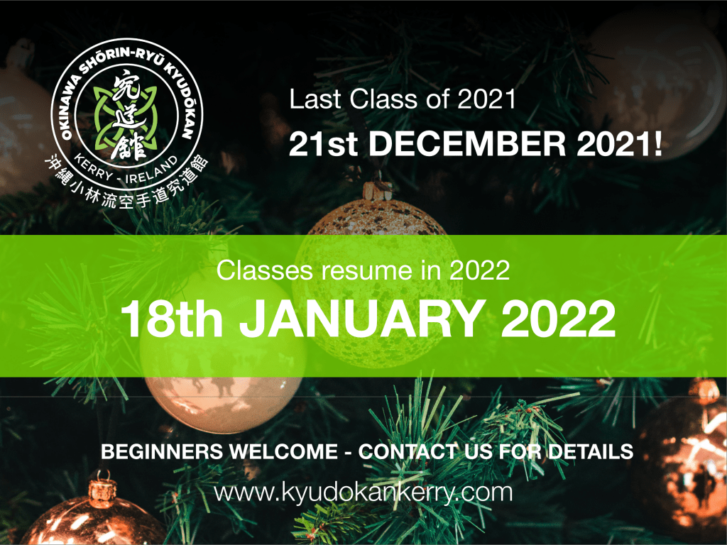 Christmas Break 2021 Kyudokan Kerry Ireland