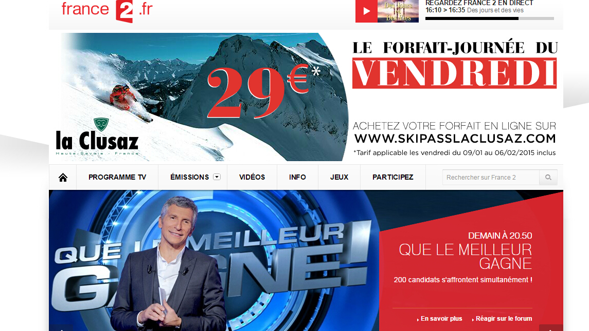 Regarder France 2 au dehors de France le monde des informations d