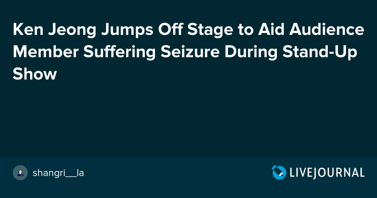 Ken Jeong Jumps Off Stage to Aid Audience Member Suffering Seizure