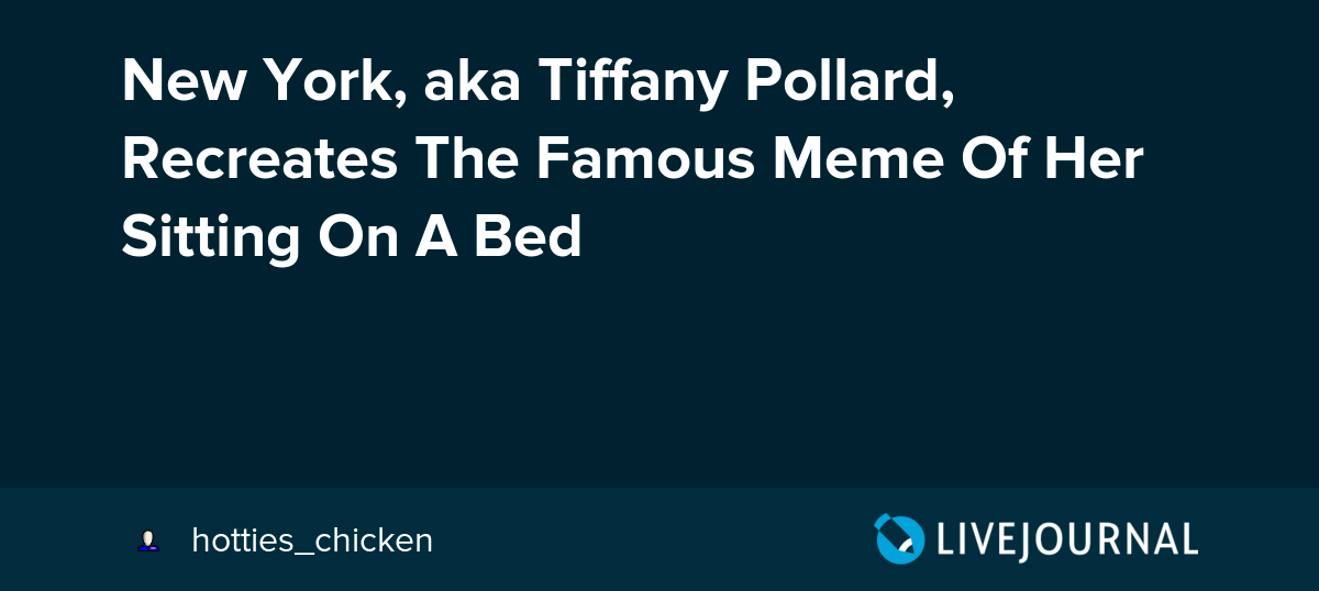 New York, aka Tiffany Pollard, Recreates The Famous Meme Of Her Sitting