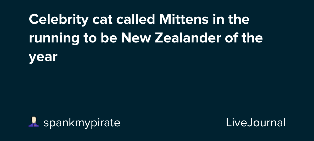 Celebrity cat called Mittens in the running to be New Zealander of the