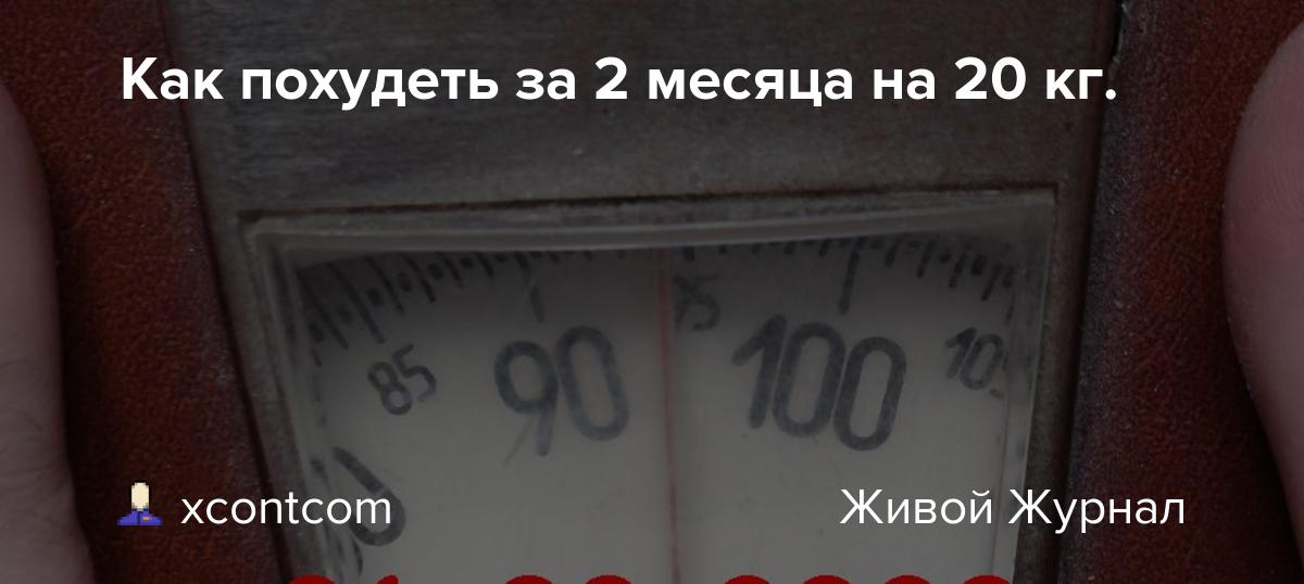 Как похудеть за 2 месяца на 20 кг. — LiveJournal
