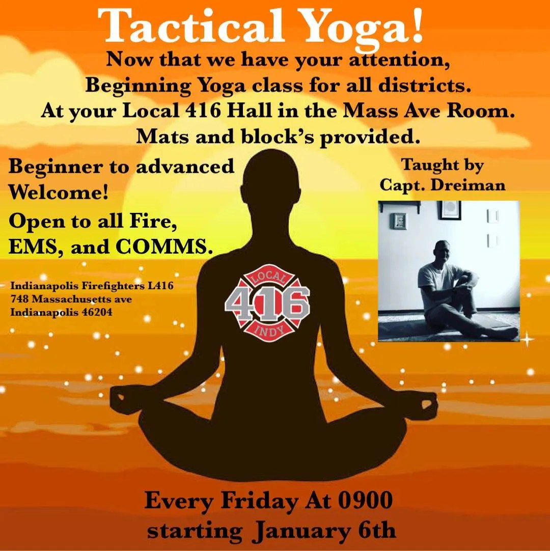 Tactical Yoga Will continue Through the Spring, Come Join us on Fridays