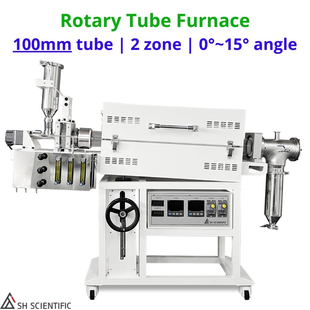 Small Rotary Kiln Rotary Tube Furnace Lab Scale Kiln 2 Zones