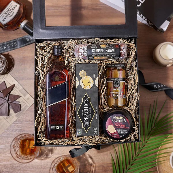 Liquor & Charcuterie Gift Box Liquor gift baskets Los Angeles