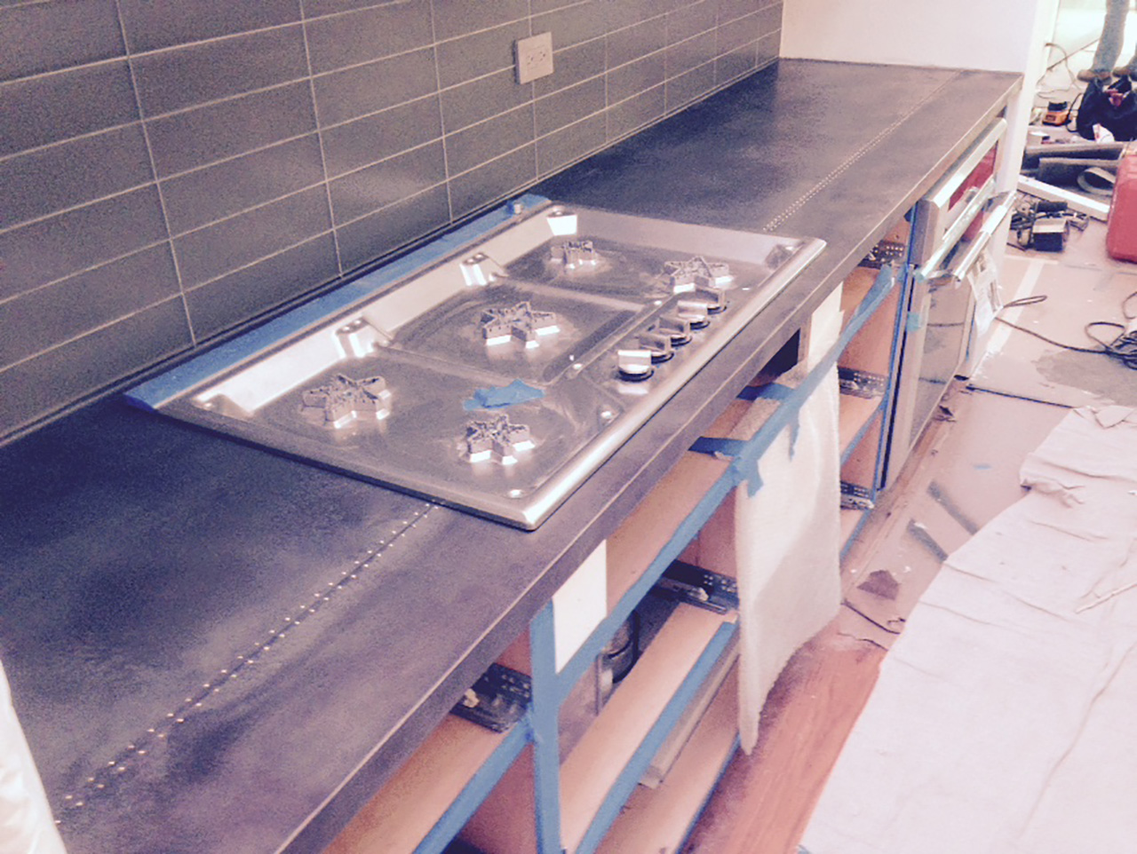 Custom Sheet Zinc Countertop Designs La Bastille