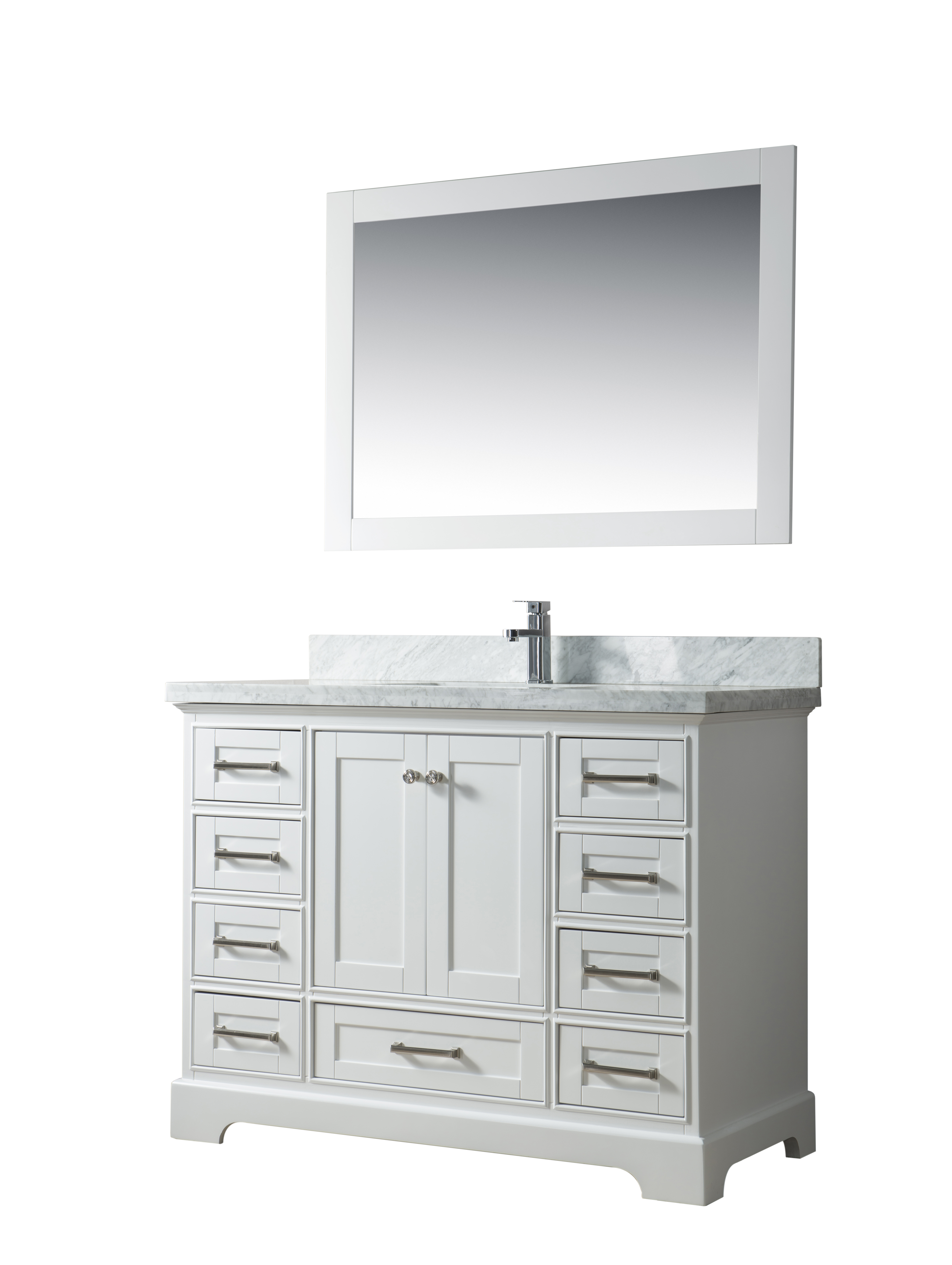 60 inch Encino white double sink bathroom vanity Milan Gallery