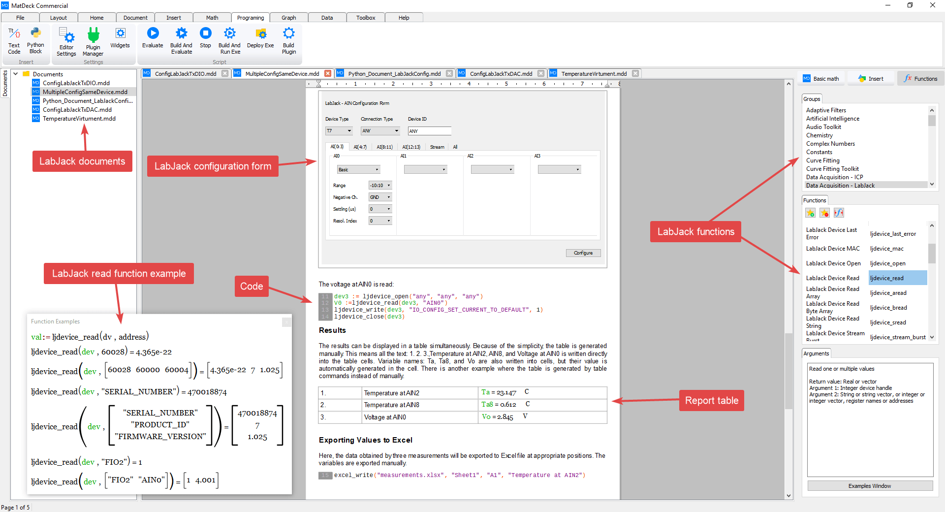 Labjack T4 T7 LabDeck
