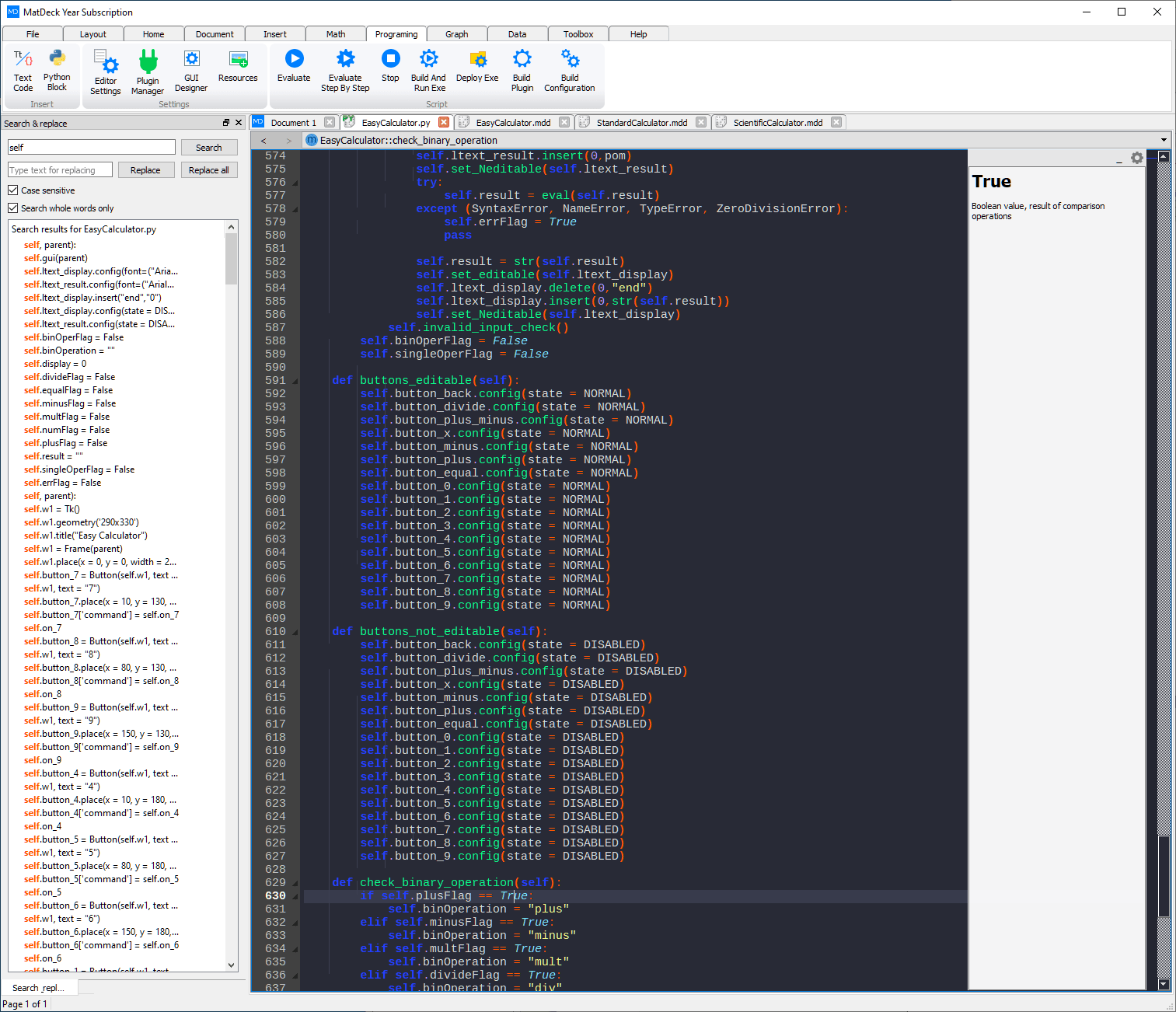 Python Calculator and Scientific Calculator LabDeck