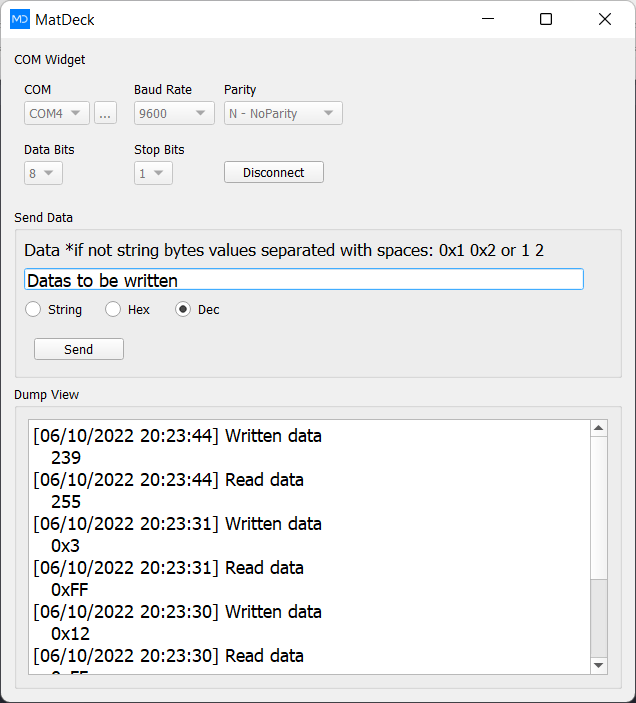Python UART COM Port GUI Designer LabDeck