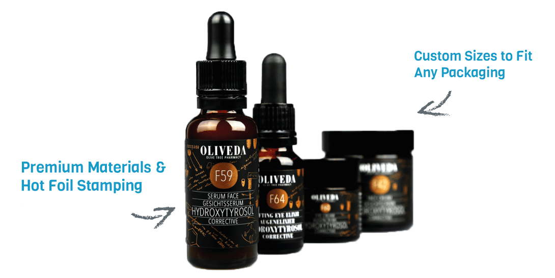 Oil Labels; Custom Printed on Rolls OilResistant Product Labels