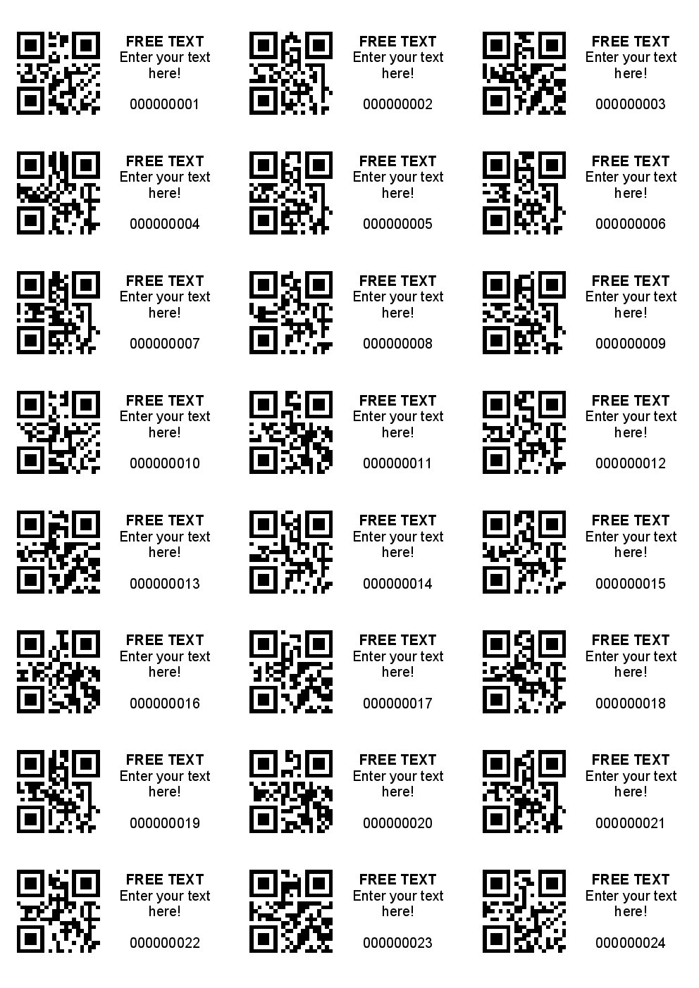 Free Online Barcode Label Printing Avery Zweckform 70x36 mm (No. 3475) + 1D Code
