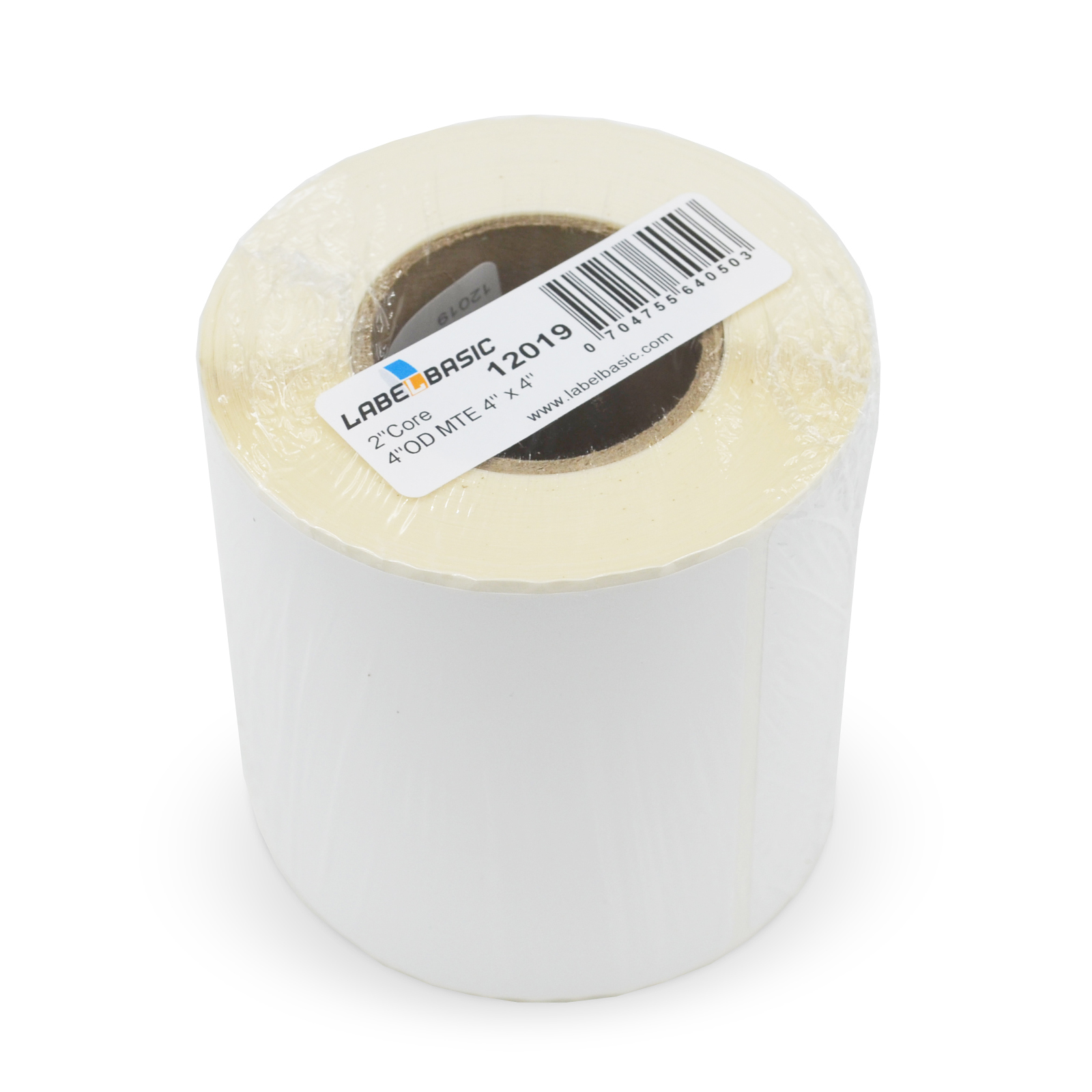 4" x 4" Matte Label Rolls 300 Labels Per Roll, 2 Inch Core, 4 Inch OD