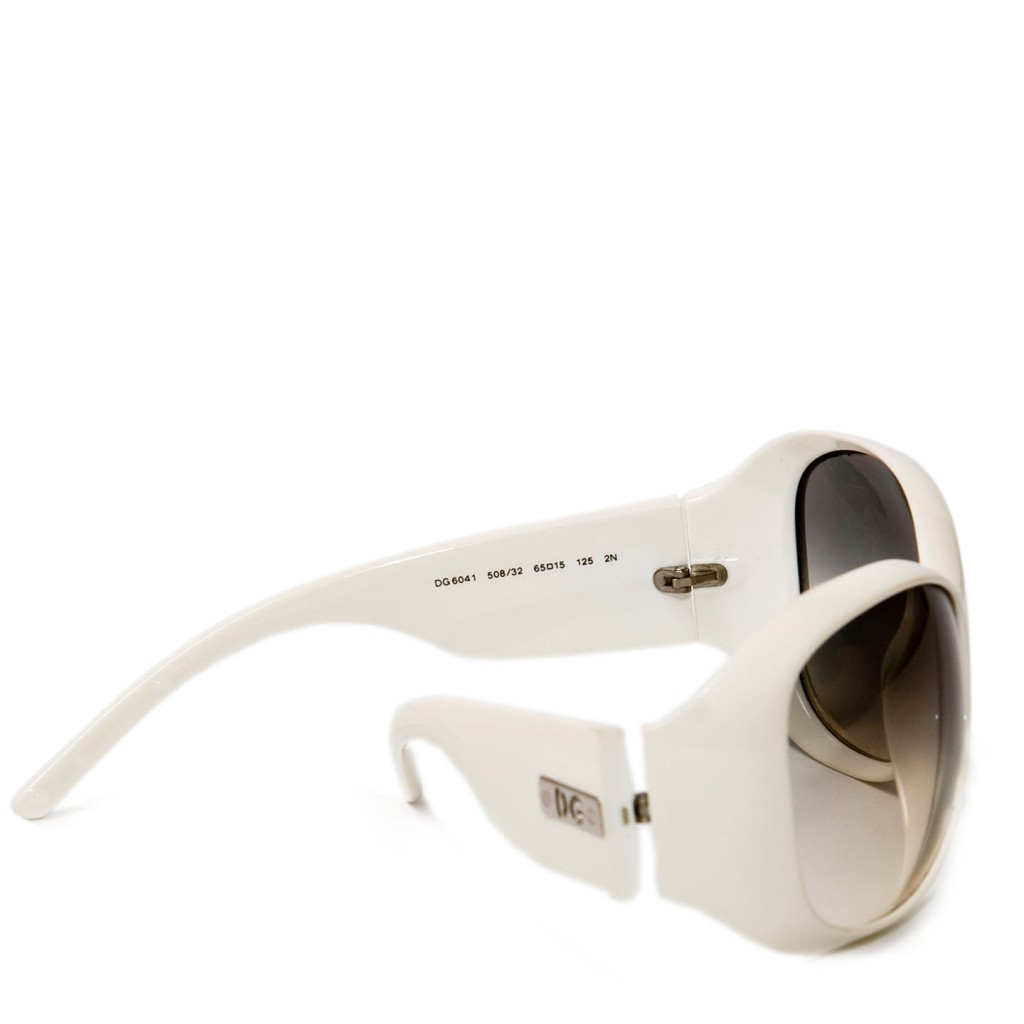 Dolce & Gabbana White Sunglasses LabelCentric