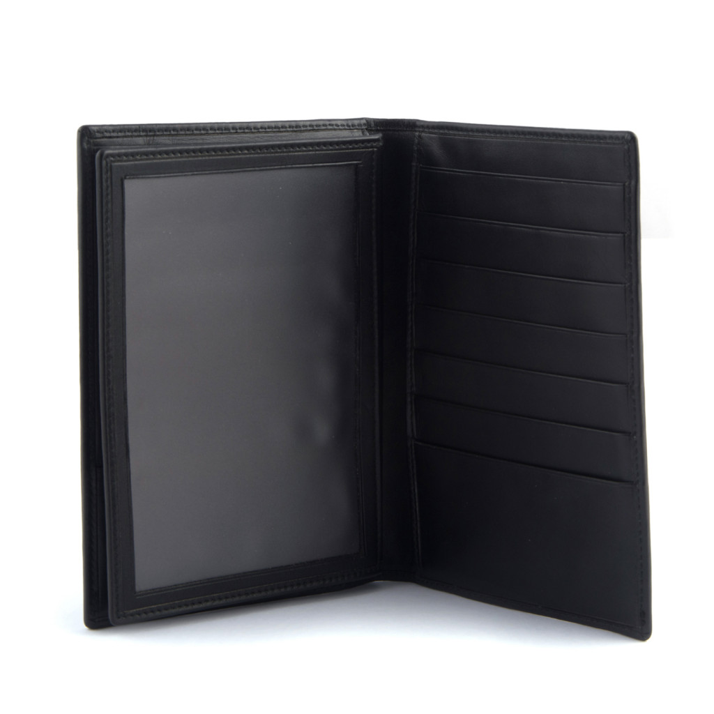 Gucci Black Monogram Canvas Passport Holder LabelCentric